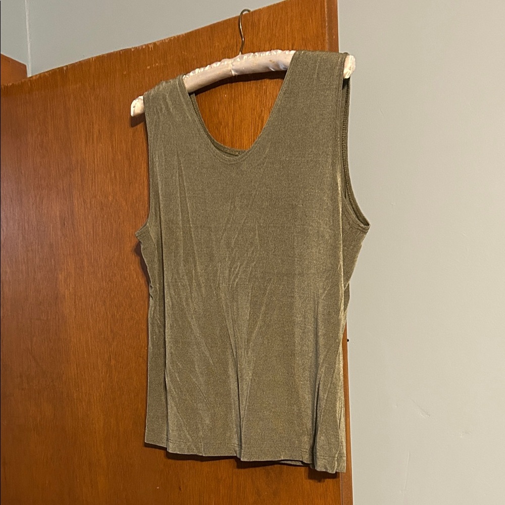 Olive Sleeveless Women's Top